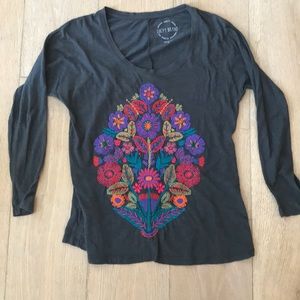 Lucky Brand embroidered T-shirt
